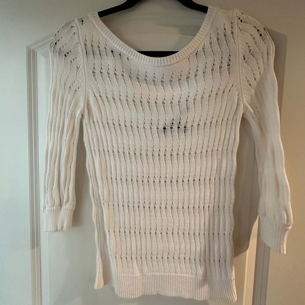 White House Black Market Cream Sweater